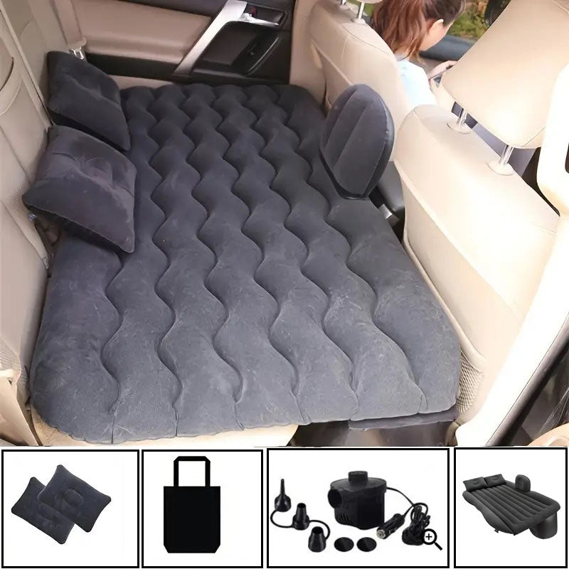 Saltea auto gonflabila premium pentru masina Travel Bed, cu 2 perne si pompa inclusa