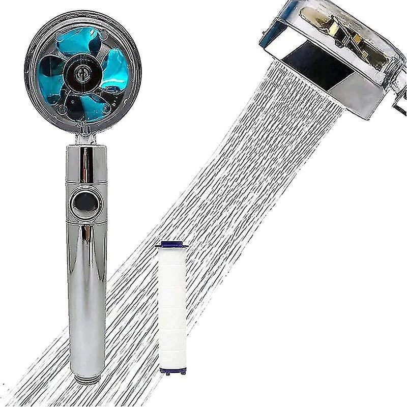 Experimentează Confortul Suprem: Cap de Duș cu Turbo Vortex, Buton On/Off, Rotire 360° și Filtru Incorporat