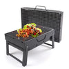 Gratar portabil din tabla pentru camping sau gradina 36x29x6.8cm - Auros