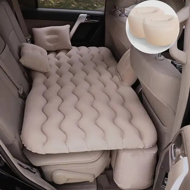 Saltea auto gonflabila premium pentru masina Travel Bed, cu 2 perne si pompa inclusa