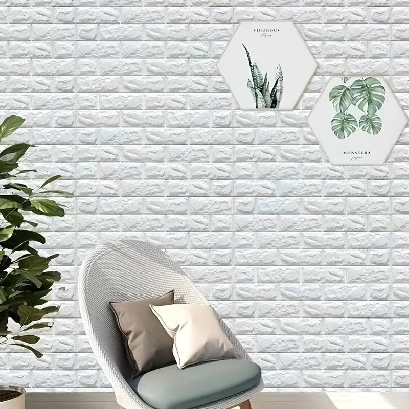 Tapet 3D caramida auto-adeziv pentru interior, 70 x 77 cm - Auros