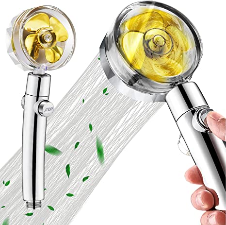 Experimentează Confortul Suprem: Cap de Duș cu Turbo Vortex, Buton On/Off, Rotire 360° și Filtru Incorporat