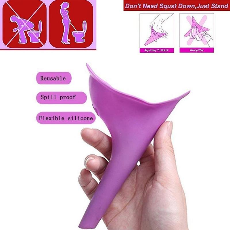Dispozitiv din silicon pentru urinat, ideal pentru femei