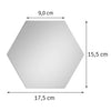 Set 12 Panouri Autocolante Hexagonale Oglindă de Perete, Model Ambiance Mirror, 17,5 x 15,5cm