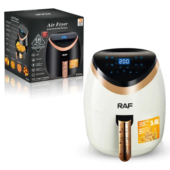Air Fryer 5,8 L: Friteuză Electrică cu Aer și Control Tactil - Performanță 1500 W