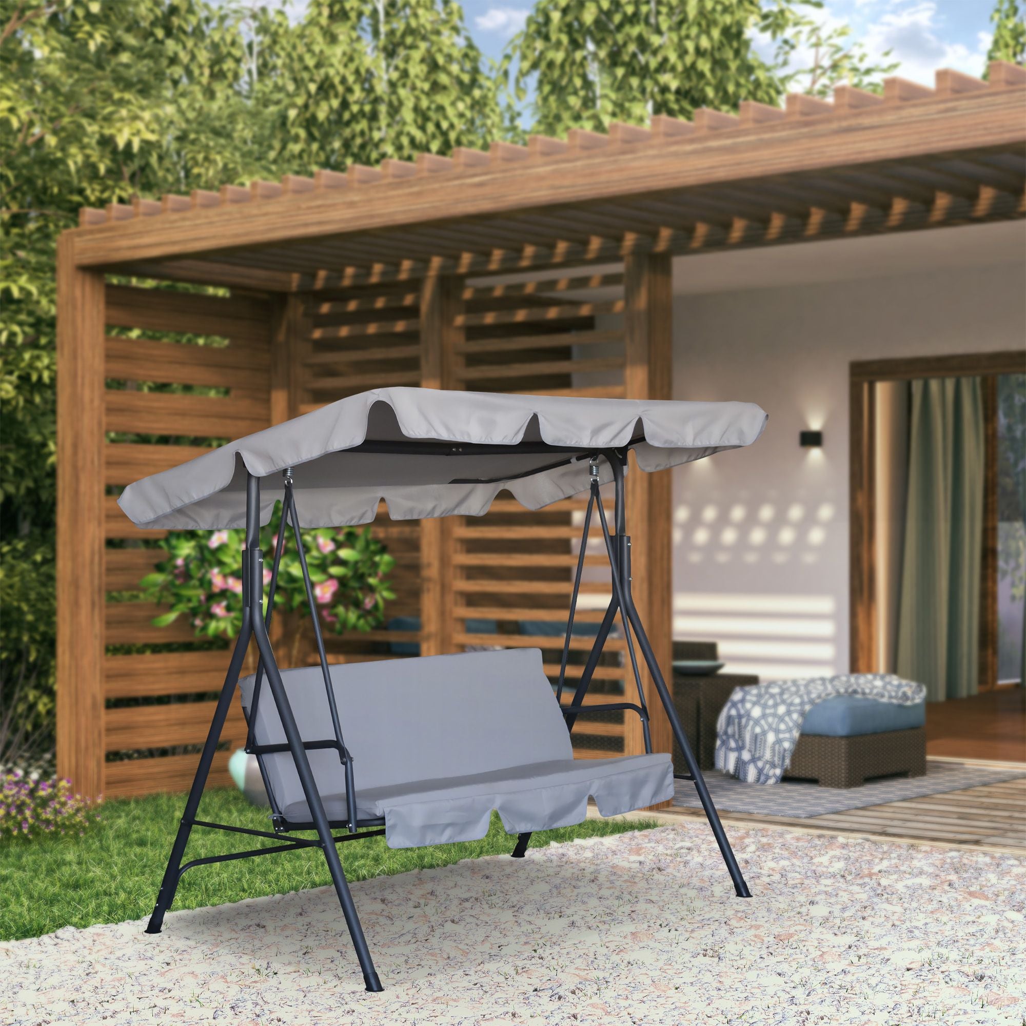 Balansoar de Grădină cu 3 Locuri pentru Momentele de Odihnă și Relaxare în aer liber