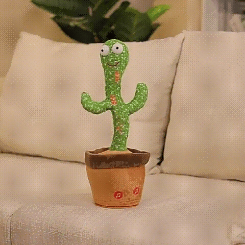 Jucărie Interactivă: Cactus cu Lumini și Acumulator - Cântă, Dansează și Imită pentru Ore Nesfârșite de Distracție