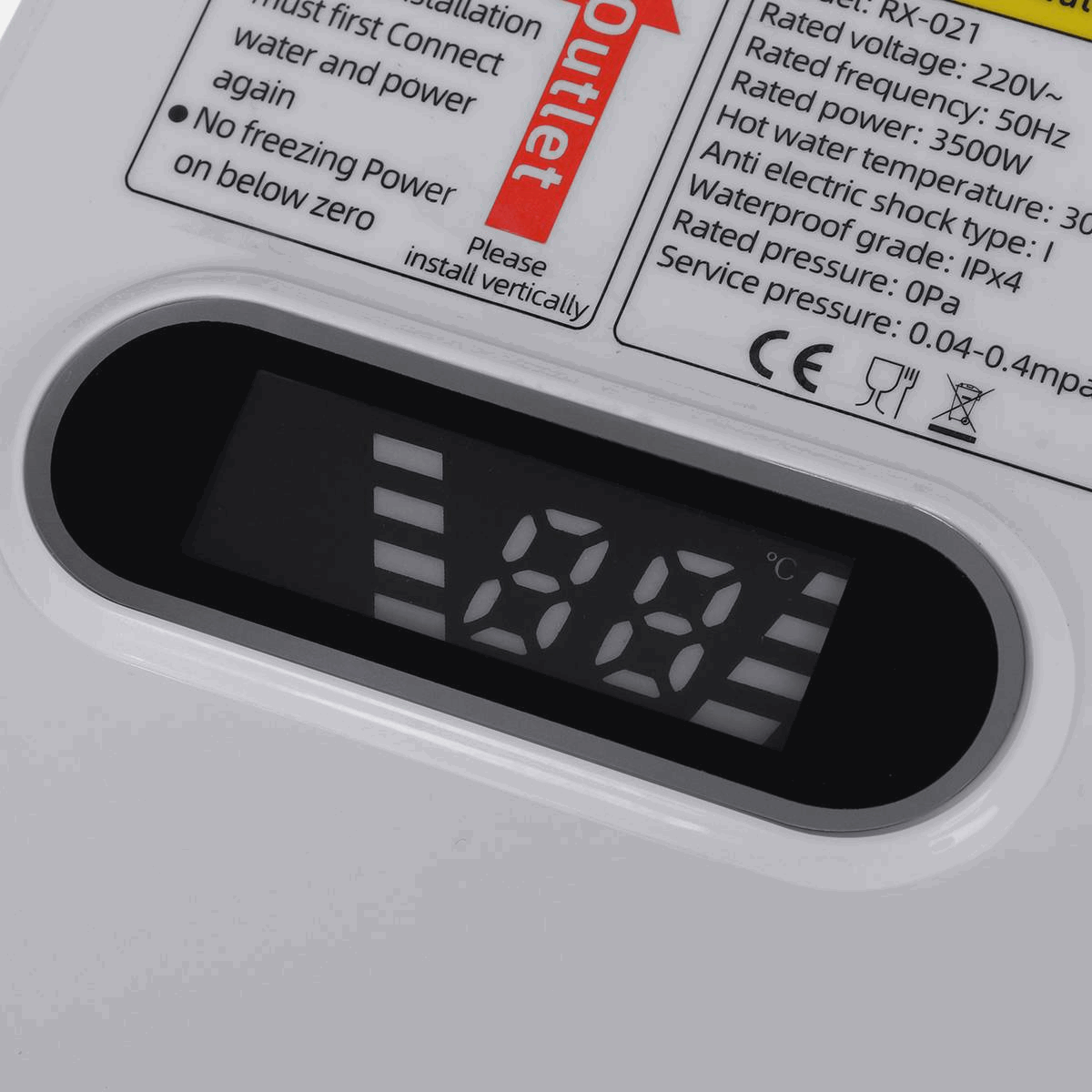 Boiler electric instant pentru apa calda, cu afisaj digital, 3500W