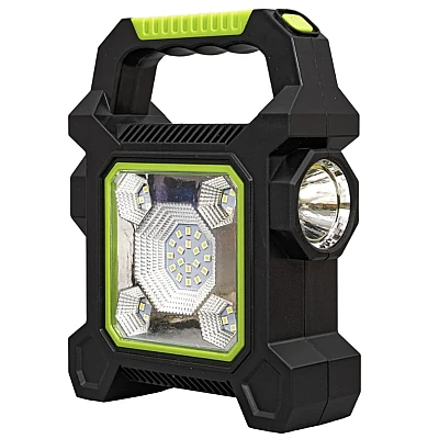 Lanterna solara cu proiector lateral cob si incarcare usb - Auros