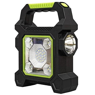 Lanterna solara cu proiector lateral cob si incarcare usb - Auros