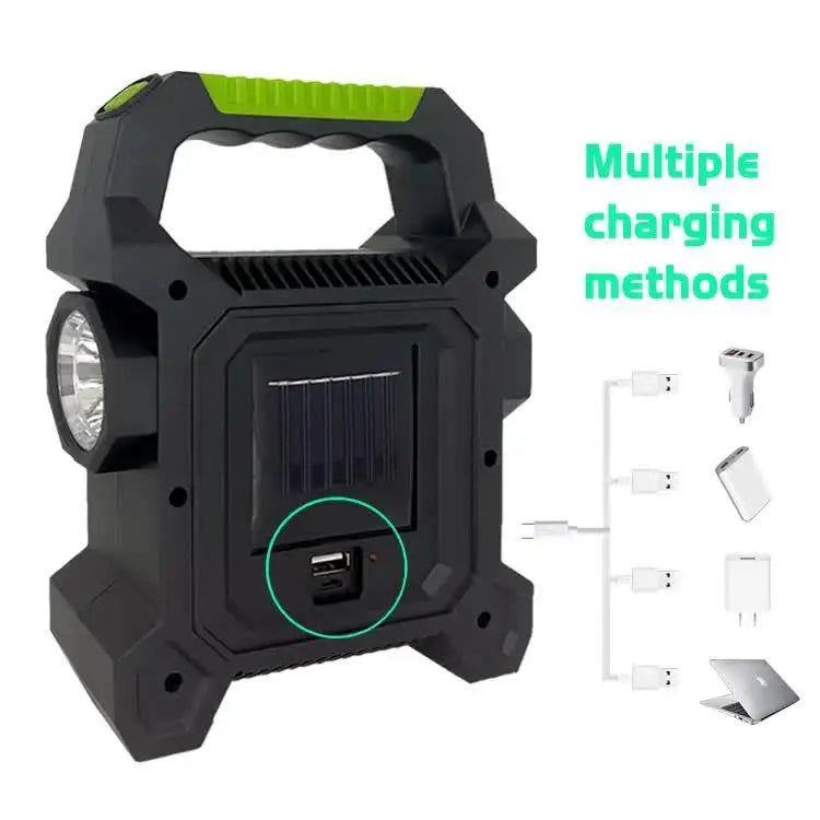 Lanterna solara cu proiector lateral cob si incarcare usb - Auros