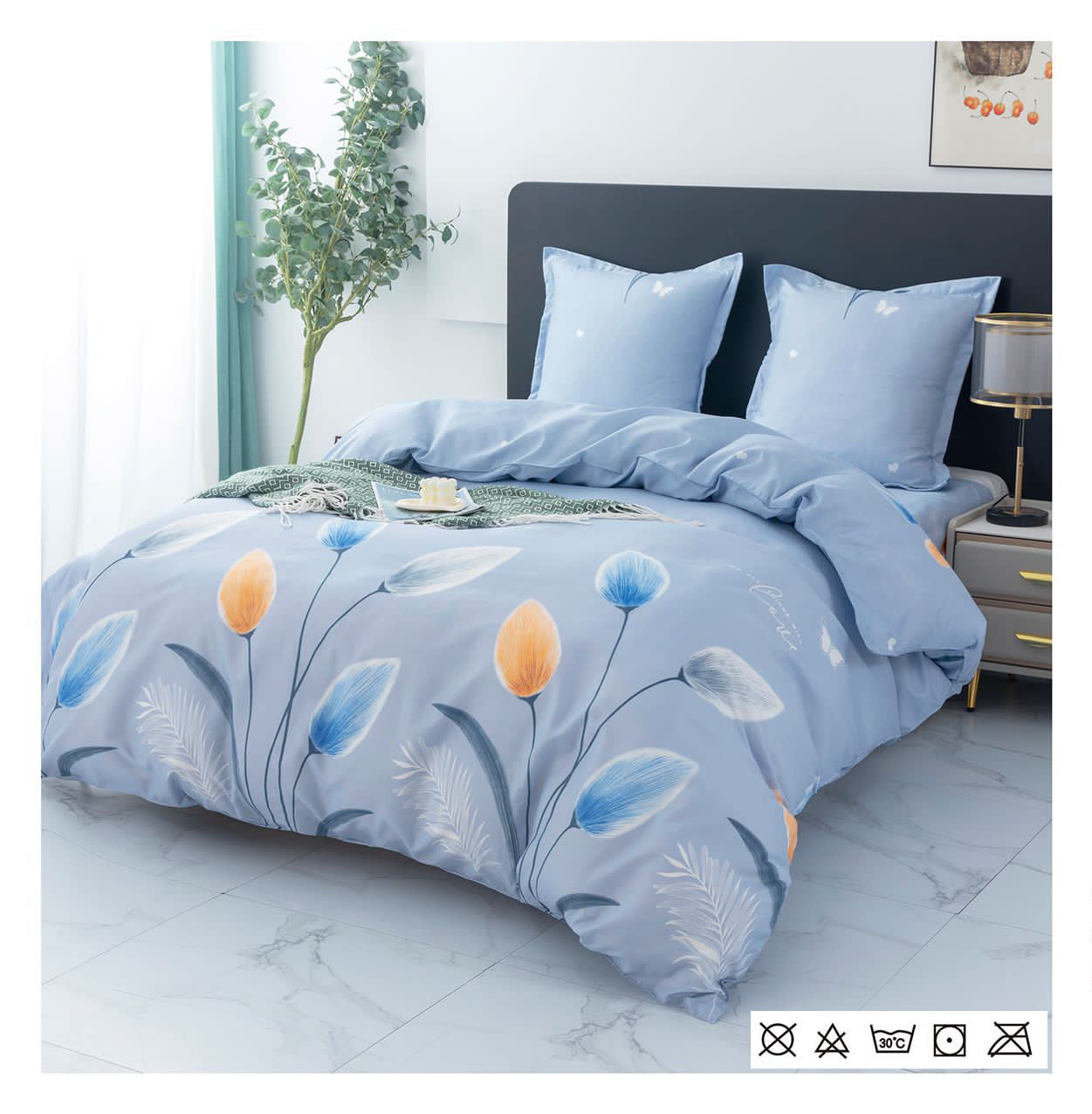 Lenjerie de Pat din Finet - Set 4 Piese | Confort și Eleganță pentru Dormitorul Tău