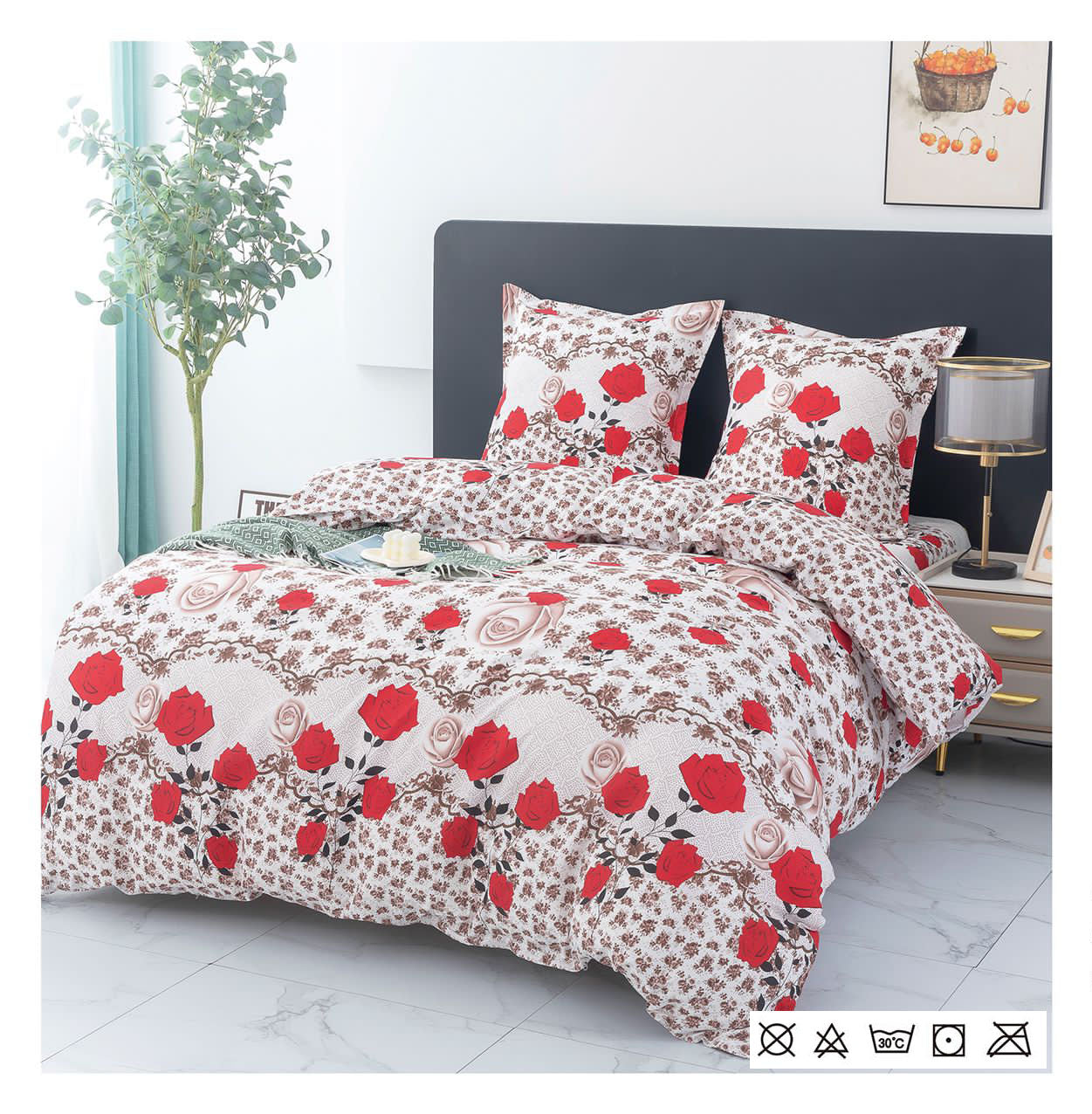 Lenjerie de Pat din Finet - Set 4 Piese | Confort și Eleganță pentru Dormitorul Tău