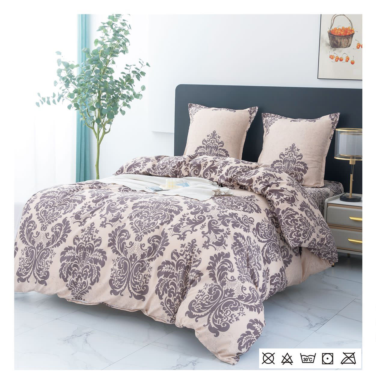 Lenjerie de Pat din Finet - Set 4 Piese | Confort și Eleganță pentru Dormitorul Tău