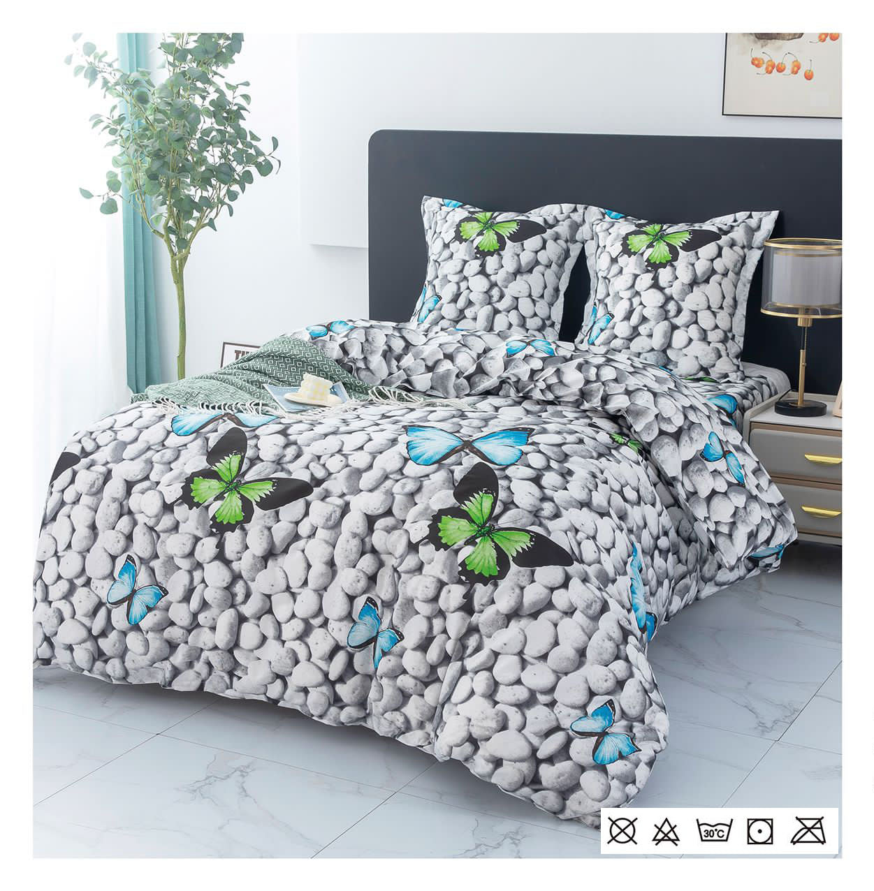 Lenjerie de Pat din Finet - Set 4 Piese | Confort și Eleganță pentru Dormitorul Tău