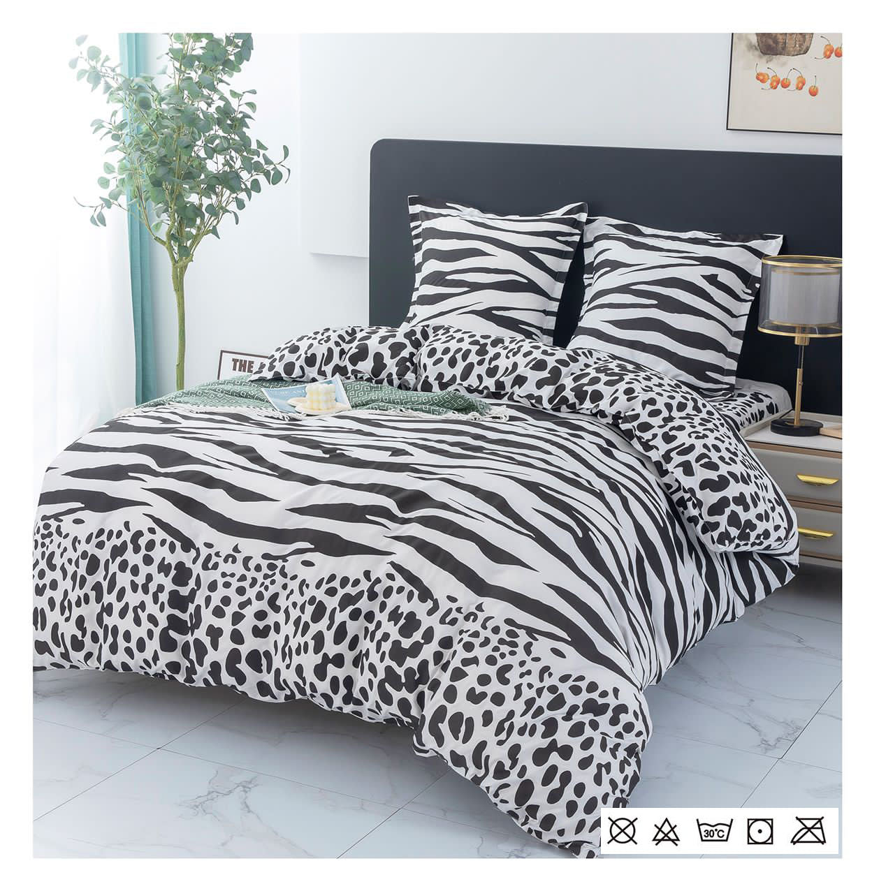Lenjerie de Pat din Finet - Set 4 Piese | Confort și Eleganță pentru Dormitorul Tău