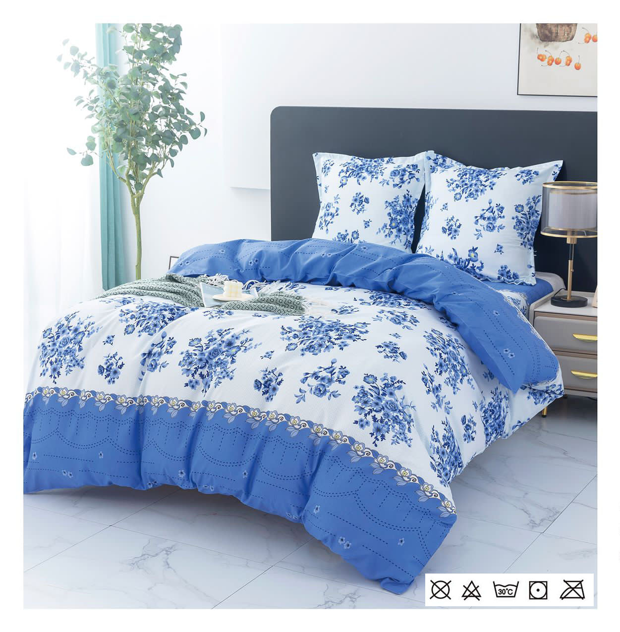 Lenjerie de Pat din Finet - Set 4 Piese | Confort și Eleganță pentru Dormitorul Tău