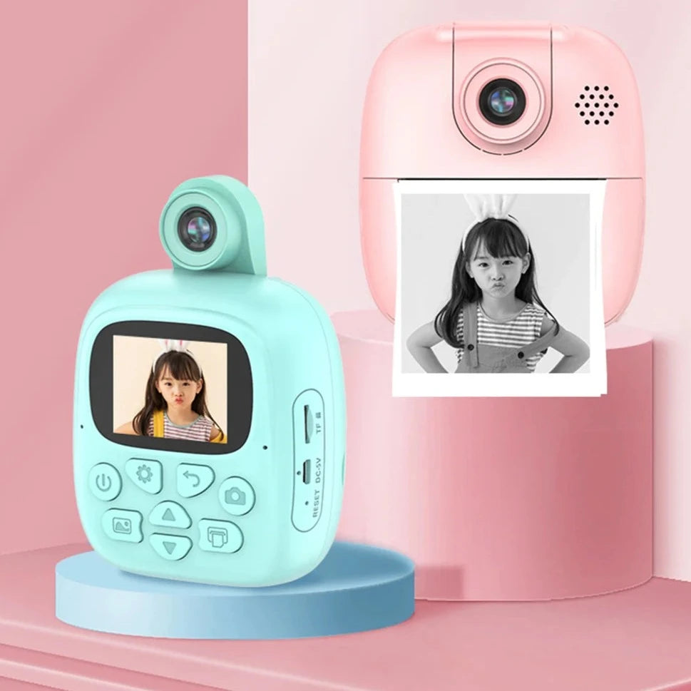 Mini Cameră Digitală pentru Copii - Imprimare Termică Instantanee, Recorder Video, Cameră de Buzunar Inteligentă