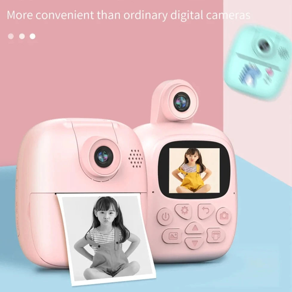 Mini Cameră Digitală pentru Copii - Imprimare Termică Instantanee, Recorder Video, Cameră de Buzunar Inteligentă