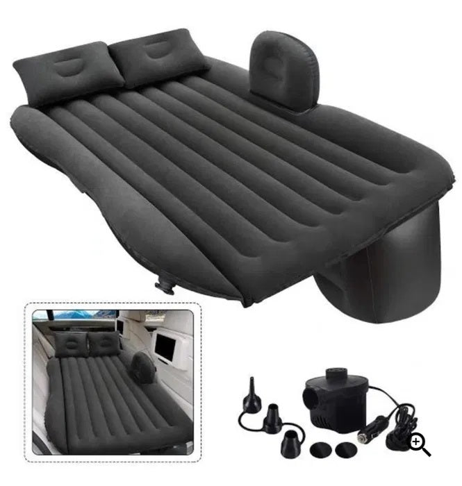 Saltea auto gonflabila premium pentru masina Travel Bed, cu 2 perne si pompa inclusa