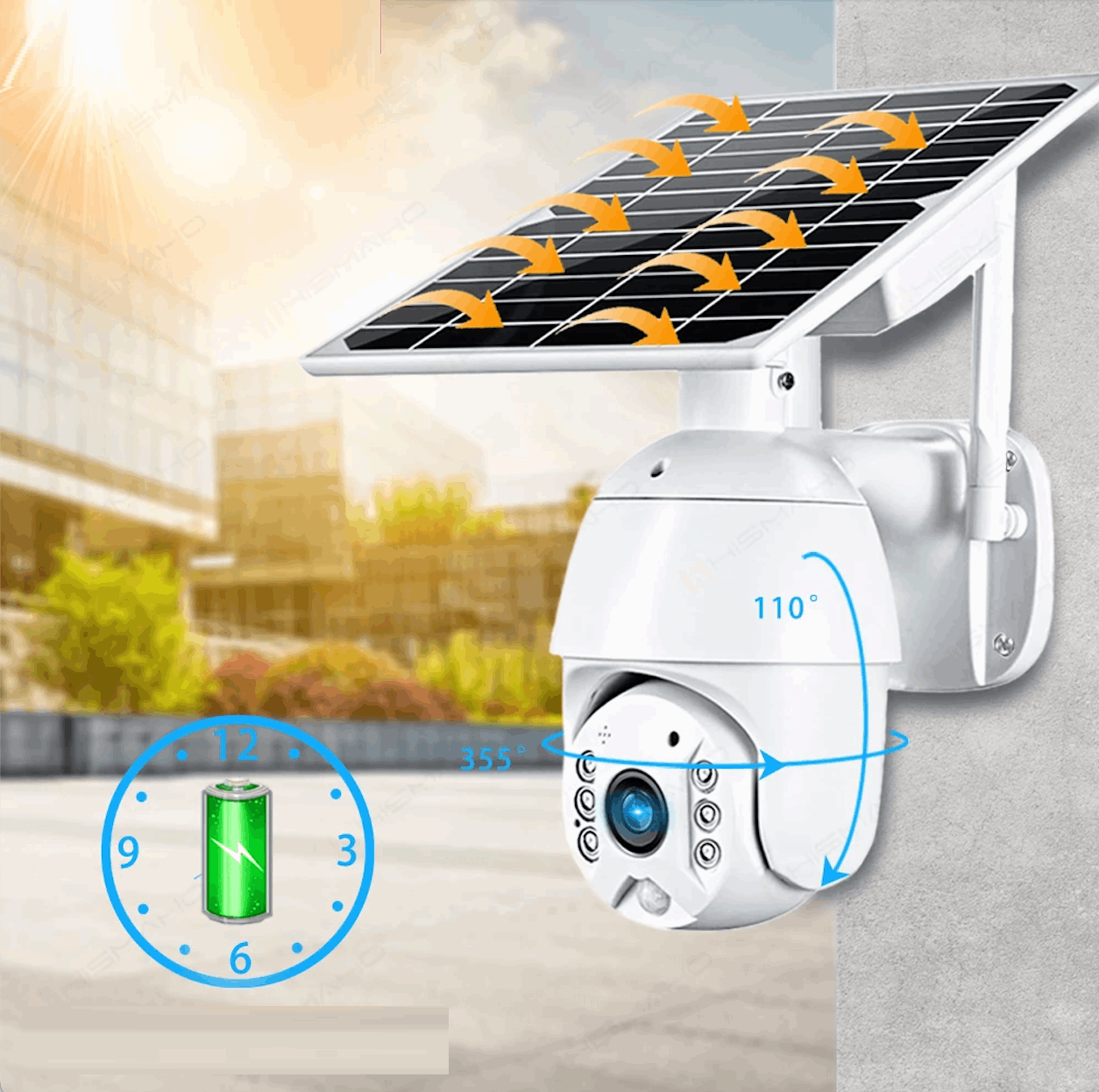 Camera de supraveghere wireless cu panou solar, 1080p, WiFi/4G, 355°, infrarosu
