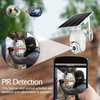 Camera de supraveghere wireless cu panou solar, 1080p, WiFi/4G, 355°, infrarosu