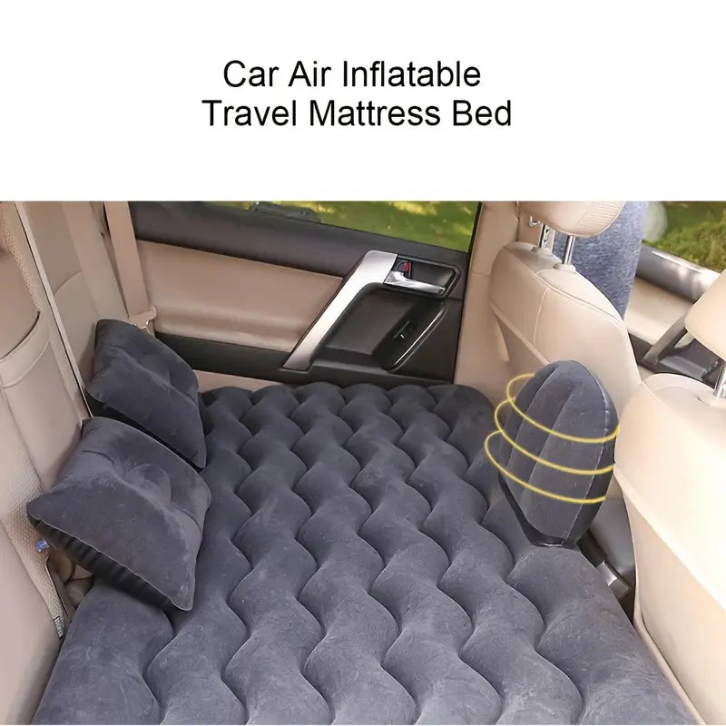 Saltea auto gonflabila premium pentru masina Travel Bed, cu 2 perne si pompa inclusa