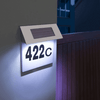 Numar de casa din inox, cu iluminare LED si alimentare solara - Auros