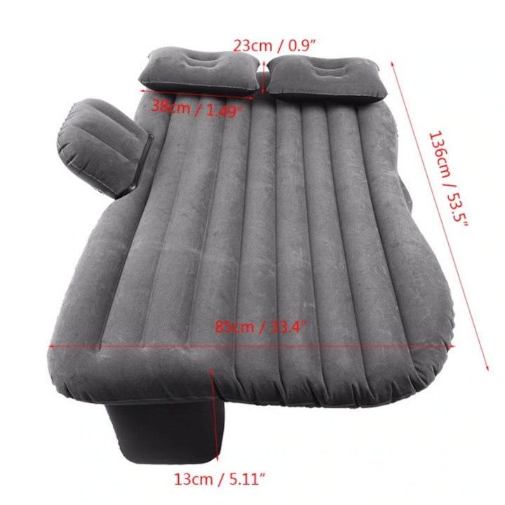 Saltea auto gonflabila premium pentru masina Travel Bed, cu 2 perne si pompa inclusa
