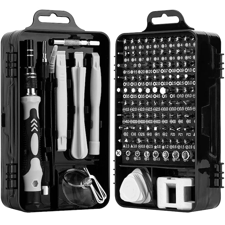 Set 115 Piese Biti, Șurubelnițe de Precizie cu magnetizator : Ideal pentru Reparații și Lucrări Fine
