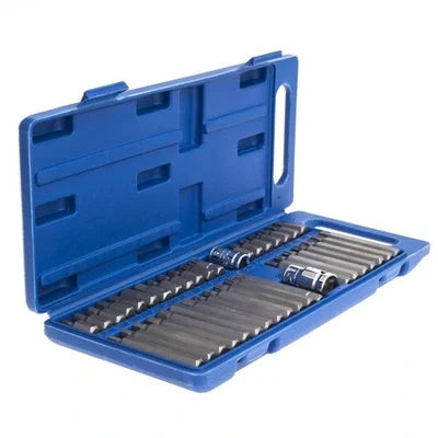Trusa Set Bit Torx, Hex, Spline, Allen cu adaptor: 40 Piese Scurte și Lungi pentru Lucrări Variate