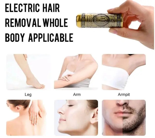 Trimmer Facial HW-T8 SIKS, Putere 3W, Reincarcabil, Perie Curatare Inclusa, Auriu - Auros