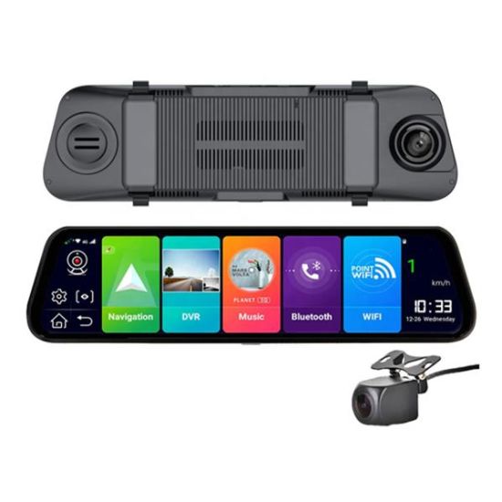 Camera auto DVR oglinda retrovizoare 10 inch, WiFi, Bluetooth, GPS, Android 8.1, ADAS, touchscreen - Auros