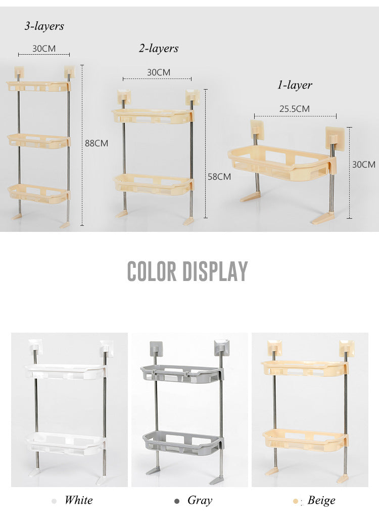 Suport de depozitare multifuncțional pentru toaleta 2 polite  58 x30cm - Auros