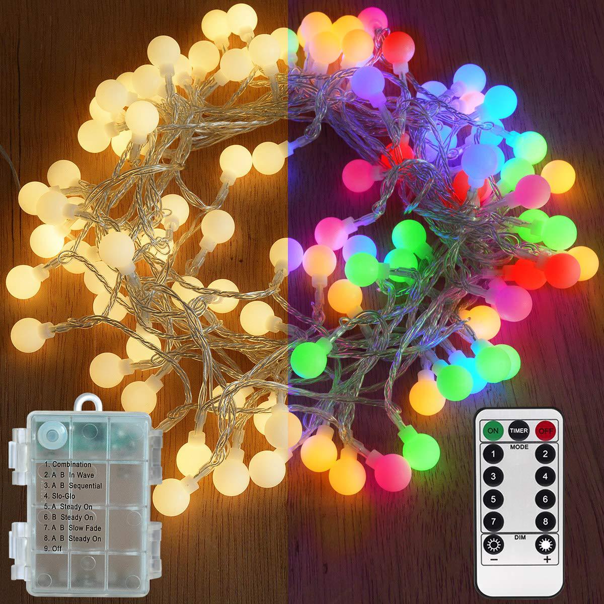 Instalatie solara cu globulete pentru brad sau decoratiuni, 100 bulbi cherry, 12m - Auros