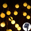 Instalatie solara cu globulete pentru brad sau decoratiuni, 100 bulbi cherry, 12m - Auros
