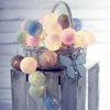 Instalatie luminoasa decorativa cu 40 globuri Cotton Ball, cu flash, 6m - Auros