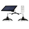 Set panou solar cu 2 becuri LED cu aplica, telecomanda, 50W - Auros