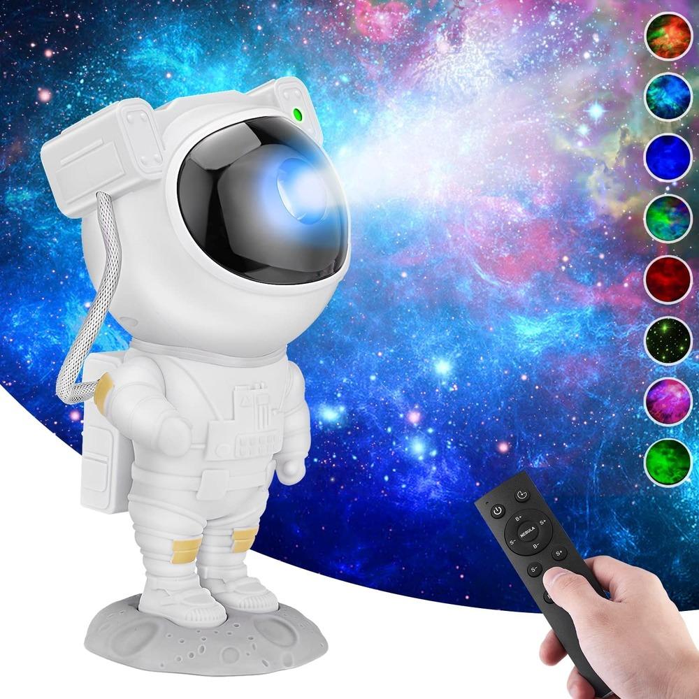 Proiector In Forma de Astronaut Permite Proiectarea Stelelor sau Galaxiilor Gonga Alb