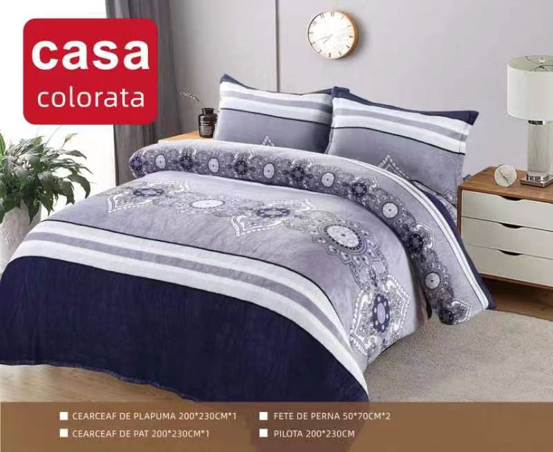 Set Pilota Cocolino groasa cu blanita, 3 Piese, 200x230 cm, 4 Kg - Auros