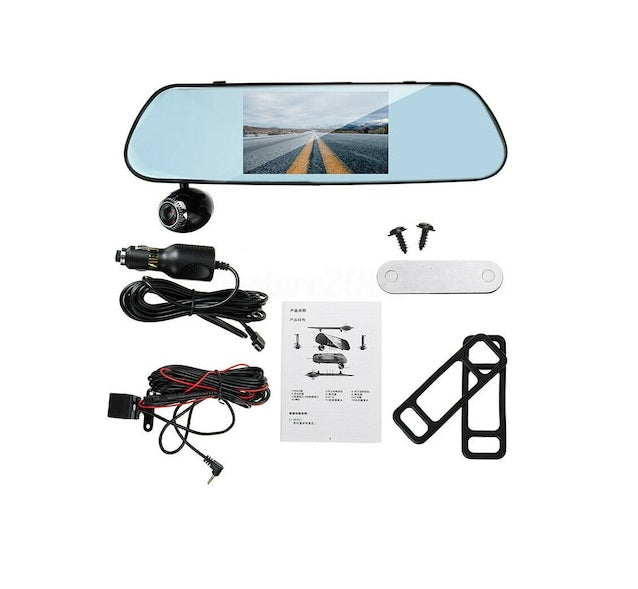 Camera DVR Tripla frontala, habitaclu, marsarier, tip oglinda retrovizoare, rezolutie Full HD,