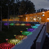 Set 2 lampi solare Led RGB pentru gradina cu doua  moduri de lumina - Auros