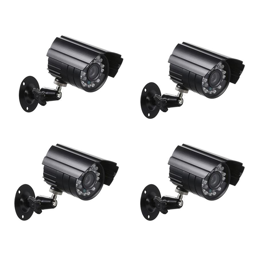 Sistem de supraveghere CCTV FULL HD, Kit DVR cu 4 camere exterior/interior, Hard Disk inclus