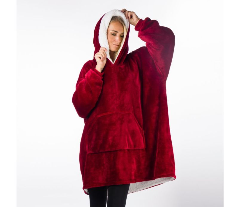 Patura-hanorac cu gluga, confortabila, calduroasa si pufoasa Huggle Hoodie - Auros