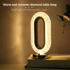Lampa Diamond Crystal LED cu 3 temperaturi de culoare, alb rece, alb cald, neutru, culoare auriu - Auros