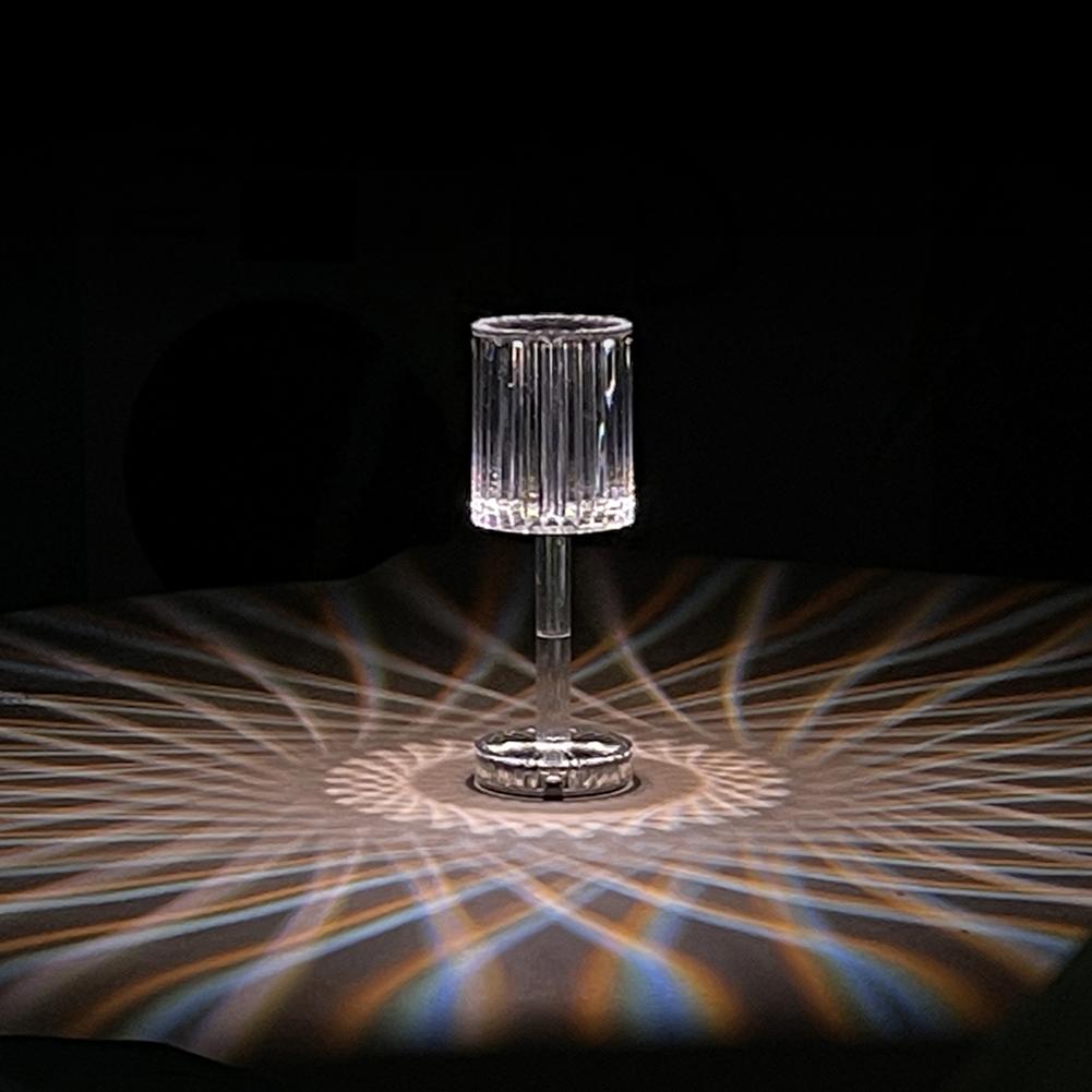 Lampa de masa wireless din cristal acrilic cu touch si incarcare prin usb - Auros