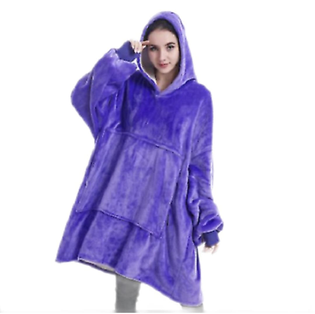 Patura-hanorac cu gluga, confortabila, calduroasa si pufoasa Huggle Hoodie - Auros