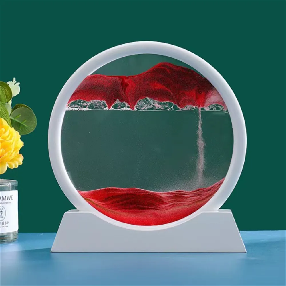 Lampa decorativa tip clepsidra, nisipuri miscatoare, Moving Sand Art - Auros