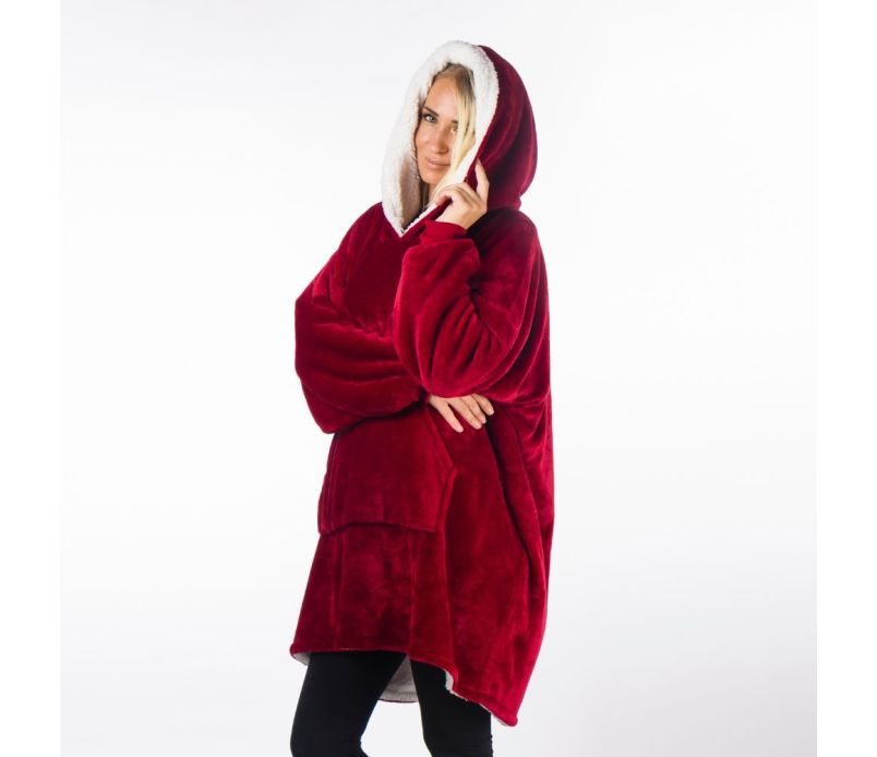 Patura-hanorac cu gluga, confortabila, calduroasa si pufoasa Huggle Hoodie - Auros