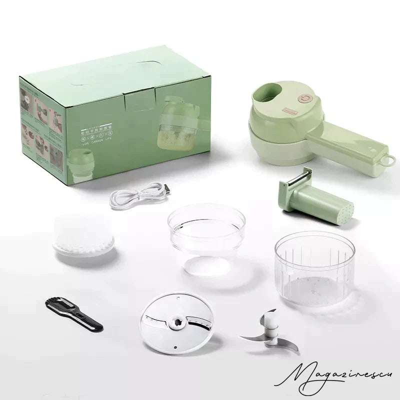 Tocator si maruntitor electric pentru alimente si legume 4 in 1 - Auros
